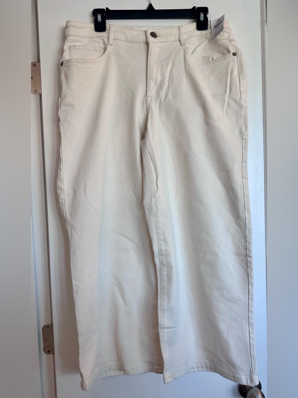 J Jill Cream Wide Leg Crop Jeans NWT Sz 16